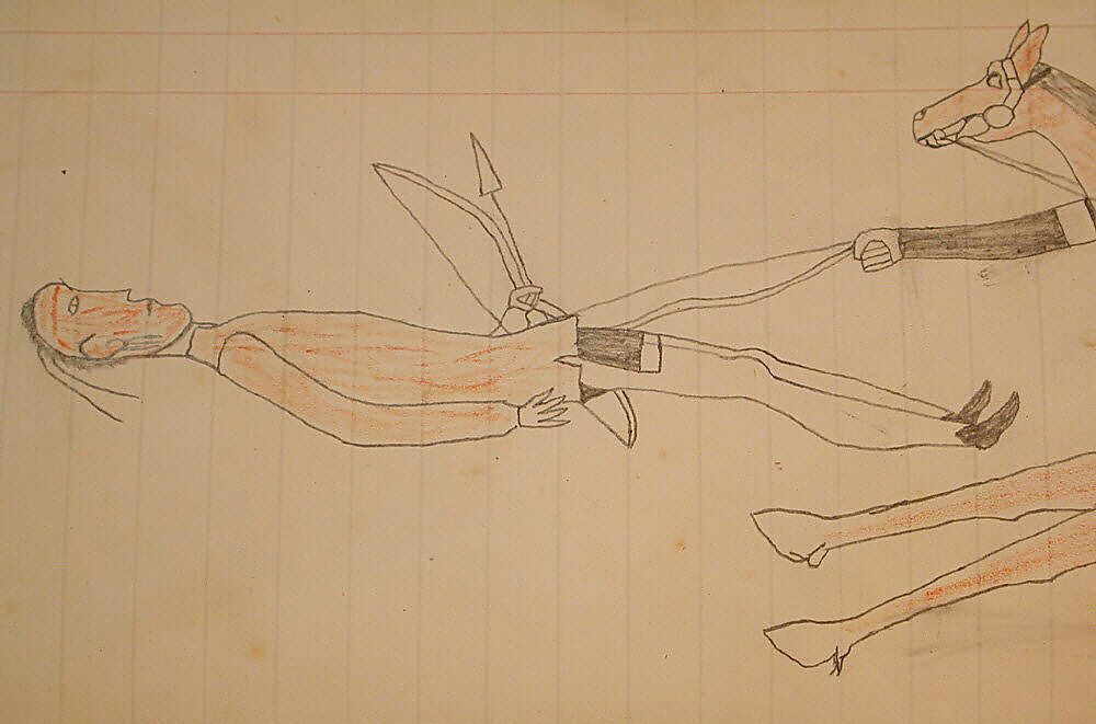 Maffet Ledger: Drawing, Graphite, watercolor, and crayon on paper, Southern and Northern Cheyenne