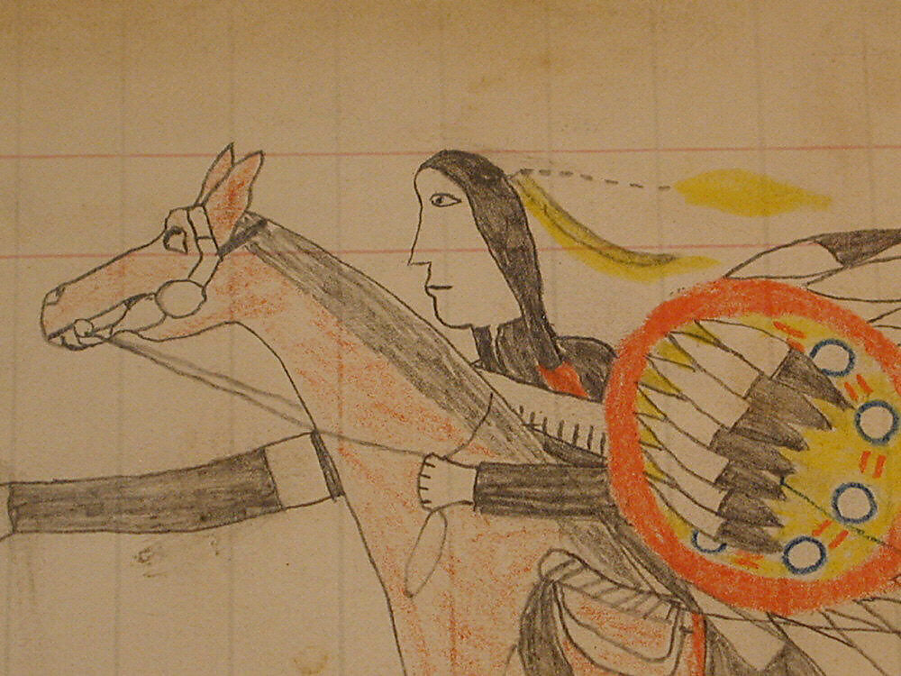 Maffet Ledger: Drawing, Graphite, watercolor, and crayon on paper, Southern and Northern Cheyenne