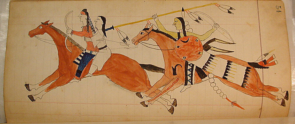 Maffet Ledger: Drawing, Graphite, watercolor, and crayon on paper, Southern and Northern Cheyenne