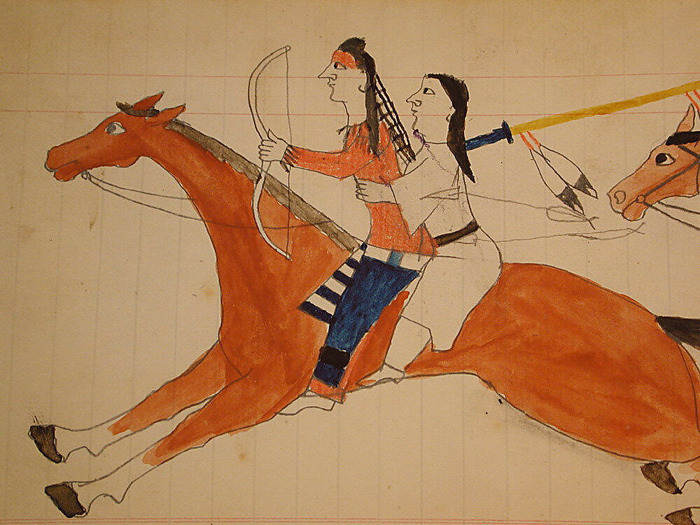 Maffet Ledger: Drawing, Graphite, watercolor, and crayon on paper, Southern and Northern Cheyenne