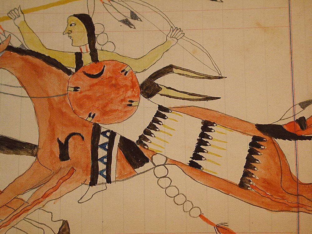 Maffet Ledger: Drawing, Graphite, watercolor, and crayon on paper, Southern and Northern Cheyenne