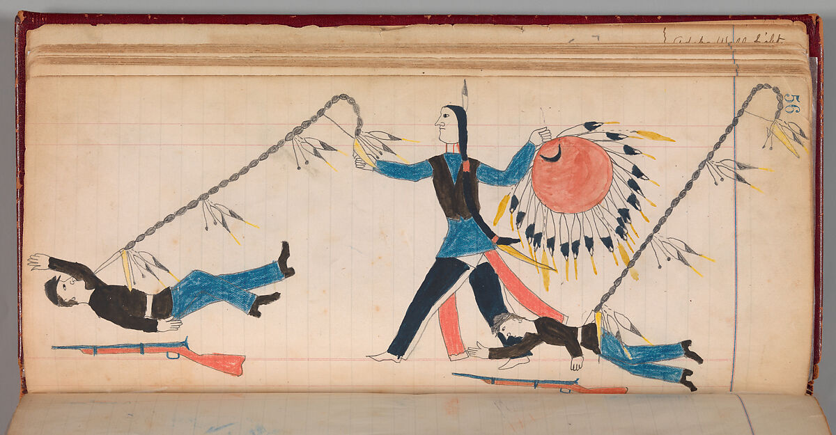 Maffet Ledger: Drawing, Graphite, watercolor, and crayon on paper, Southern and Northern Cheyenne 