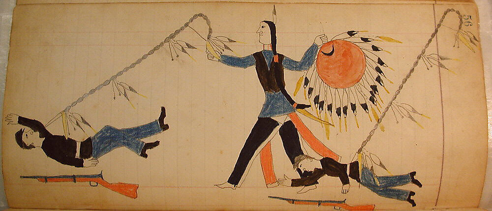 Maffet Ledger: Drawing, Graphite, watercolor, and crayon on paper, Southern and Northern Cheyenne