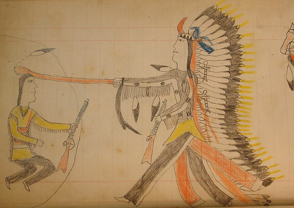 Maffet Ledger: Drawing, Graphite, watercolor, and crayon on paper, Southern and Northern Cheyenne
