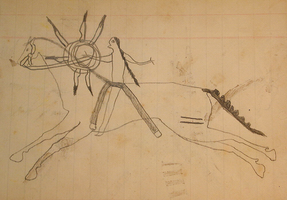 Maffet Ledger: Drawing, Graphite, watercolor, and crayon on paper, Southern and Northern Cheyenne