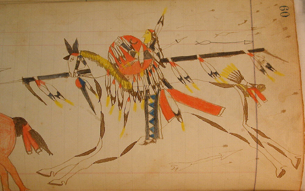 Maffet Ledger: Drawing, Graphite, watercolor, and crayon on paper, Southern and Northern Cheyenne