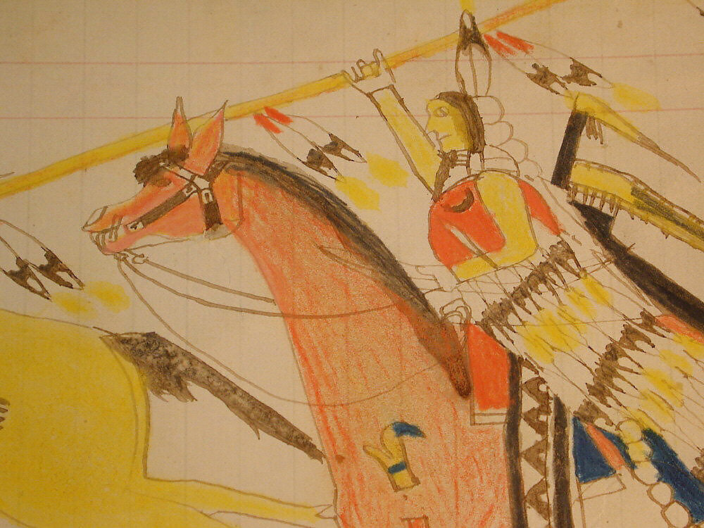 Maffet Ledger: Drawing, Graphite, watercolor, and crayon on paper, Southern and Northern Cheyenne