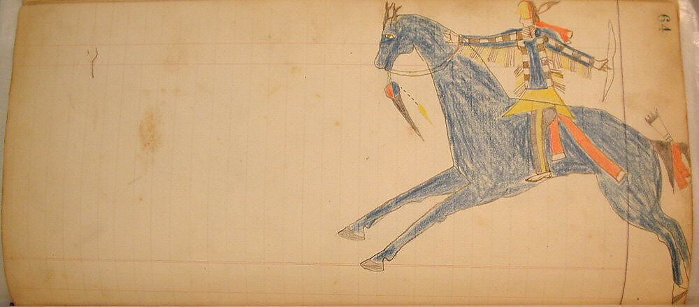 Maffet Ledger: Drawing, Graphite, watercolor, and crayon on paper, Southern and Northern Cheyenne 