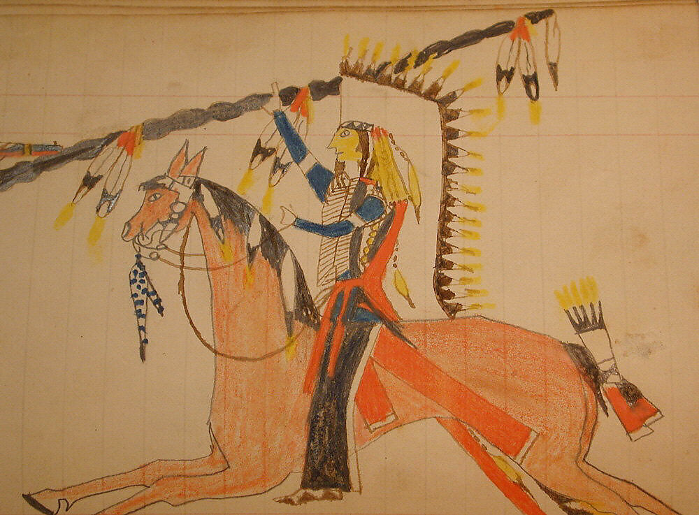 Maffet Ledger: Drawing, Graphite, watercolor, and crayon on paper, Southern and Northern Cheyenne