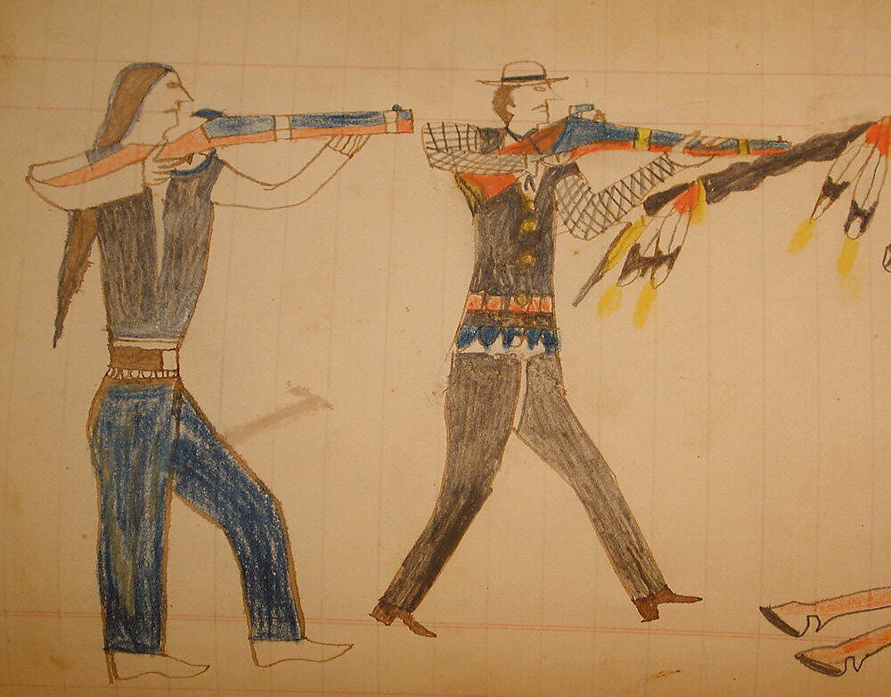 Maffet Ledger: Drawing, Graphite, watercolor, and crayon on paper, Southern and Northern Cheyenne