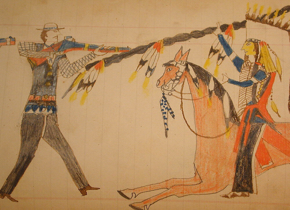 Maffet Ledger: Drawing, Graphite, watercolor, and crayon on paper, Southern and Northern Cheyenne
