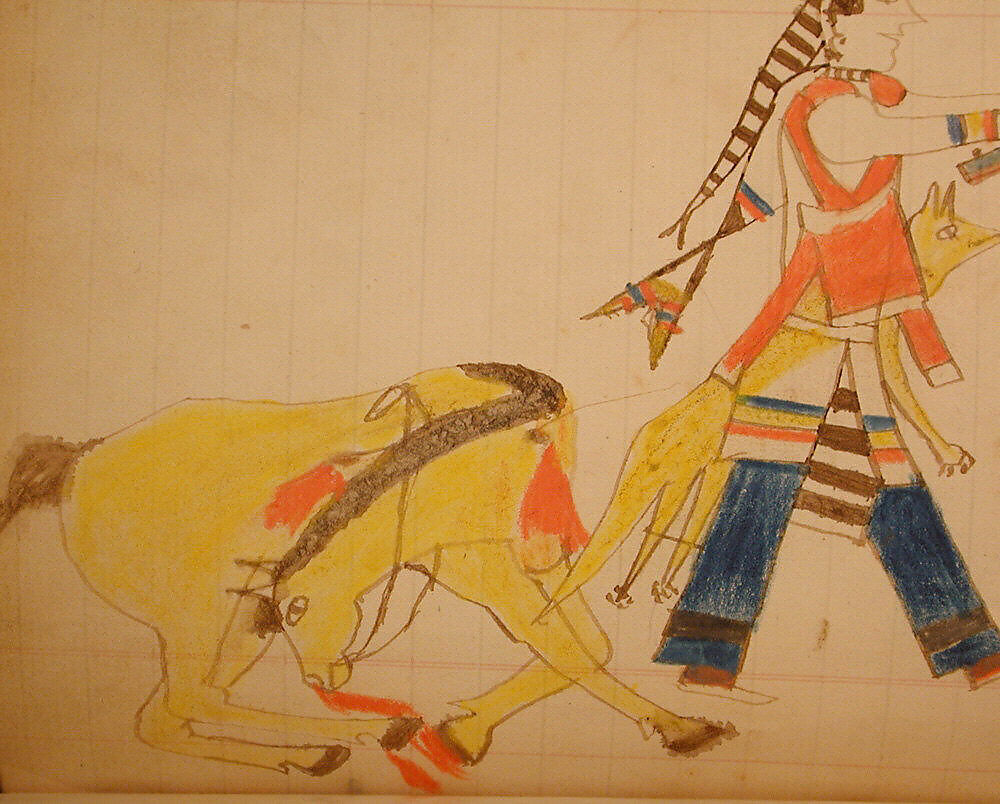 Maffet Ledger: Drawing, Graphite, watercolor, and crayon on paper, Southern and Northern Cheyenne