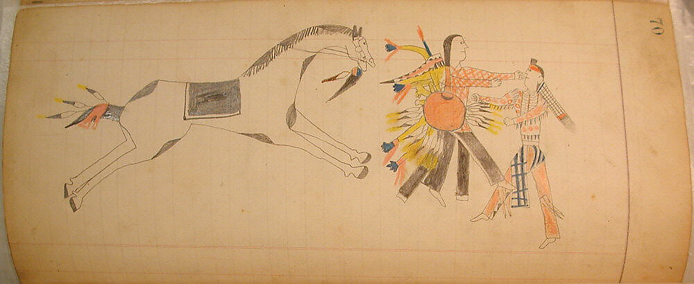 Maffet Ledger: Drawing, Graphite, watercolor, and crayon on paper, Southern and Northern Cheyenne