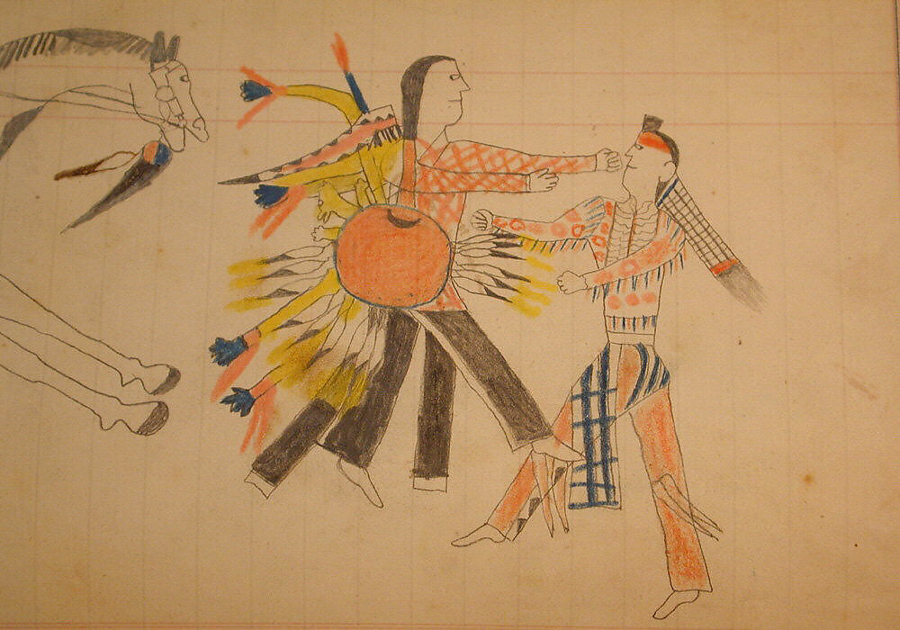 Maffet Ledger: Drawing, Graphite, watercolor, and crayon on paper, Southern and Northern Cheyenne