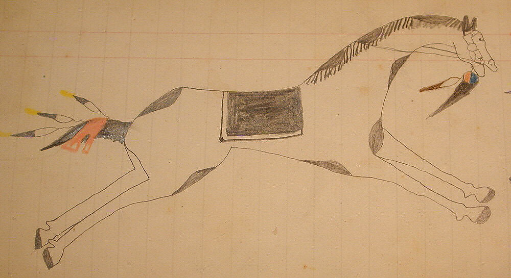 Maffet Ledger: Drawing, Graphite, watercolor, and crayon on paper, Southern and Northern Cheyenne