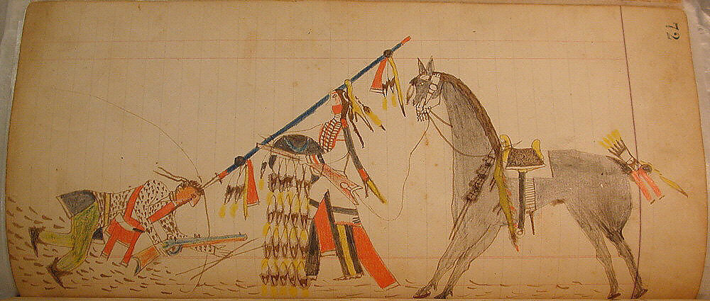 Maffet Ledger: Drawing, Graphite, watercolor, and crayon on paper, Southern and Northern Cheyenne