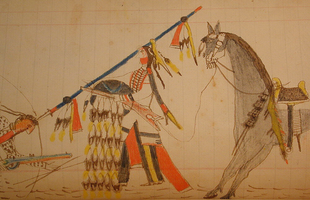 Maffet Ledger: Drawing, Graphite, watercolor, and crayon on paper, Southern and Northern Cheyenne