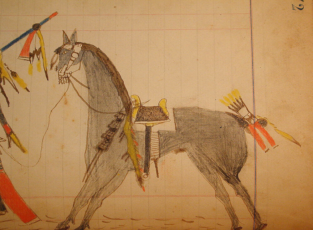 Maffet Ledger: Drawing, Graphite, watercolor, and crayon on paper, Southern and Northern Cheyenne