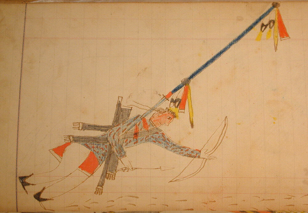 Maffet Ledger: Drawing, Graphite, watercolor, and crayon on paper, Southern and Northern Cheyenne