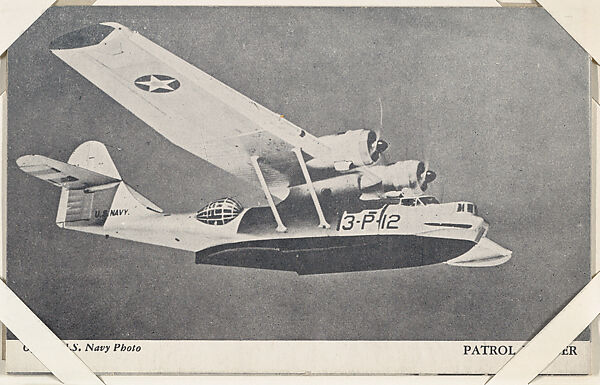 Patrol Bomber from Military--Official Photos cards (W615), Commercial photolithograph 
