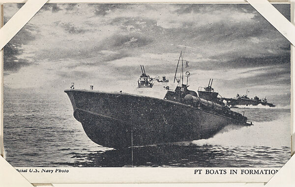 PT Boats in Formation from Military--Official Photos cards (W615), Commercial photolithograph 