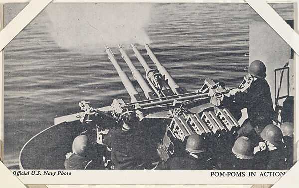 Pom-Poms in Action from Military--Official Photos cards (W615), Commercial photolithograph 