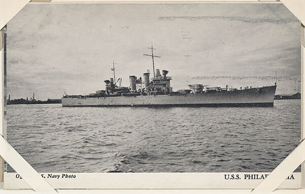 U.S.S. Philadelphia from Military--Official Photos cards (W615), Commercial photolithograph 