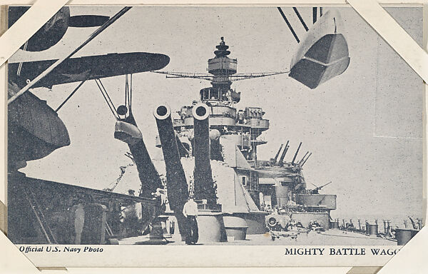 Mighty Battle Wagon from Military--Official Photos cards (W615), Commercial photolithograph 