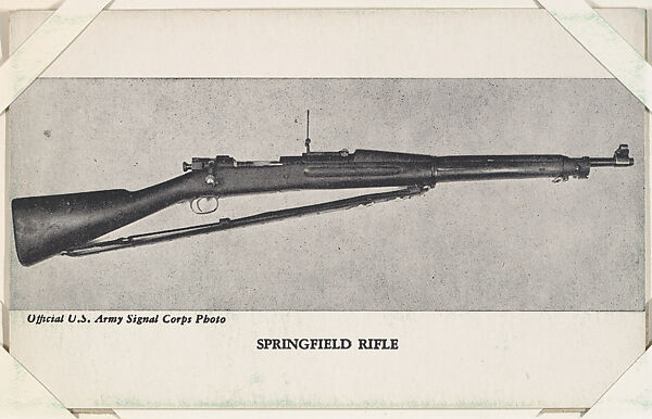 Springfield Rifle from Military--Official Photos cards (W615), Commercial photolithograph 