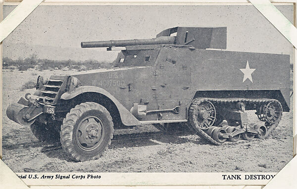 Tank Destroyer from Military--Official Photos cards (W615), Commercial photolithograph 