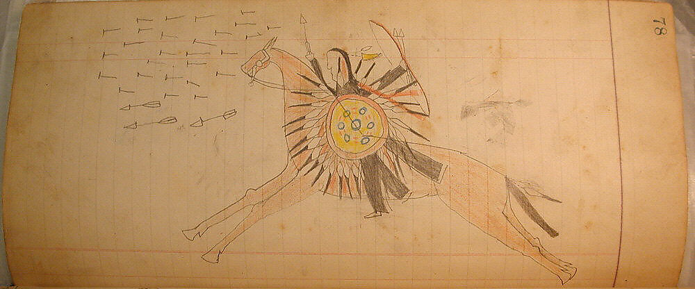 Maffet Ledger: Drawing, Graphite, watercolor, and crayon on paper, Southern and Northern Cheyenne 