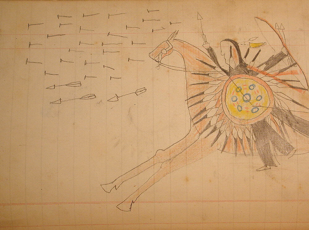 Maffet Ledger: Drawing, Graphite, watercolor, and crayon on paper, Southern and Northern Cheyenne
