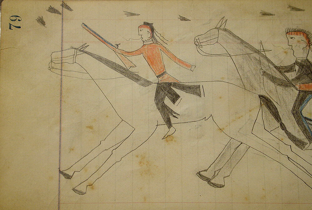 Maffet Ledger: Drawing, Graphite, watercolor, and crayon on paper, Southern and Northern Cheyenne