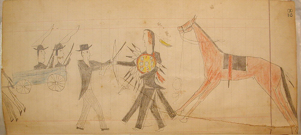 Maffet Ledger: Drawing, Graphite, watercolor, and crayon on paper, Southern and Northern Cheyenne 