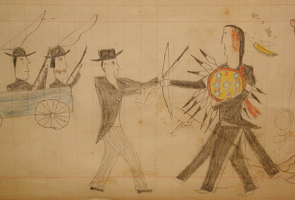 Maffet Ledger: Drawing, Graphite, watercolor, and crayon on paper, Southern and Northern Cheyenne