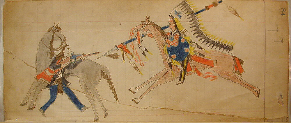 Maffet Ledger: Drawing, Graphite, watercolor, and crayon on paper, Southern and Northern Cheyenne 