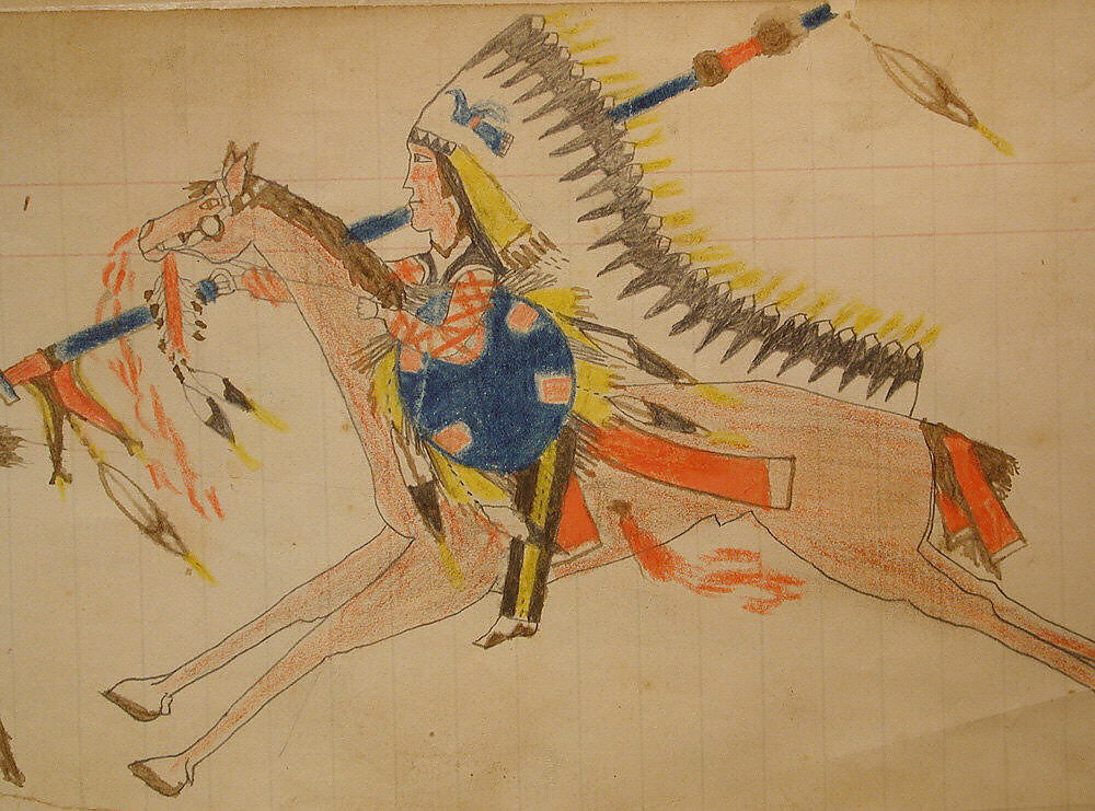 Maffet Ledger: Drawing, Graphite, watercolor, and crayon on paper, Southern and Northern Cheyenne