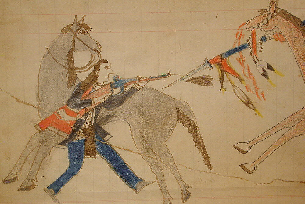 Maffet Ledger: Drawing, Graphite, watercolor, and crayon on paper, Southern and Northern Cheyenne
