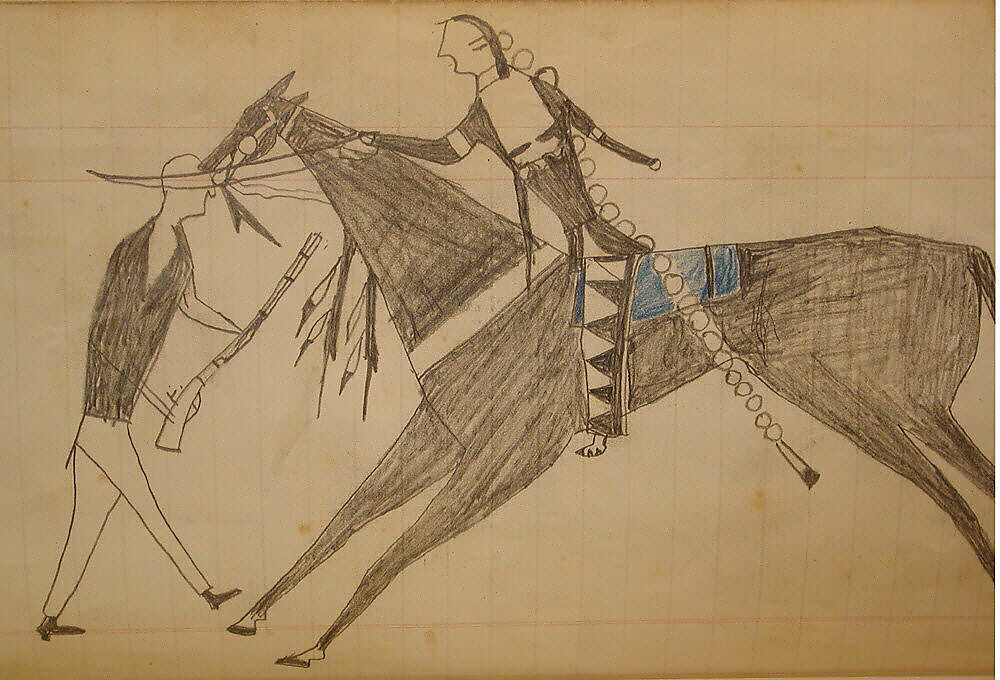 Maffet Ledger: Drawing, Graphite, watercolor, and crayon on paper, Southern and Northern Cheyenne