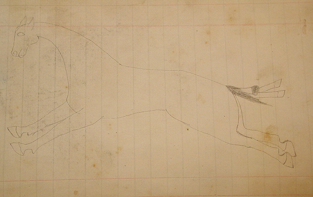 Maffet Ledger: Drawing, Graphite, watercolor, and crayon on paper, Southern and Northern Cheyenne