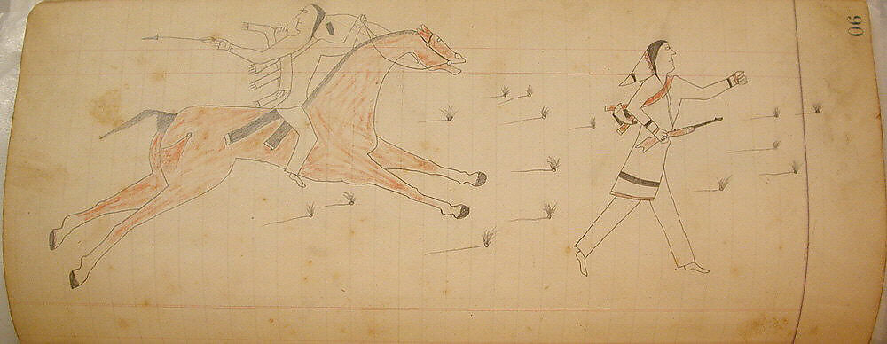 Maffet Ledger: Drawing, Graphite, watercolor, and crayon on paper, Southern and Northern Cheyenne 