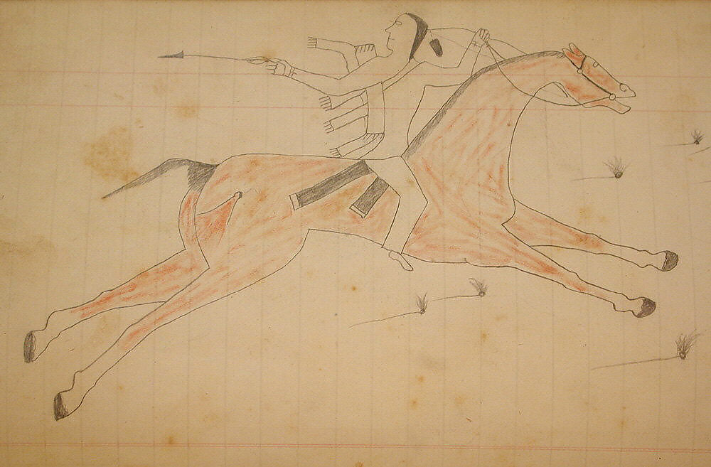 Maffet Ledger: Drawing, Graphite, watercolor, and crayon on paper, Southern and Northern Cheyenne
