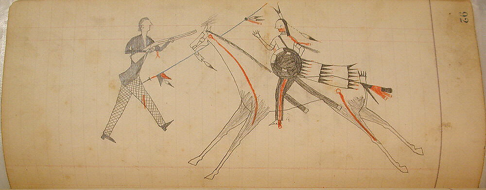 Maffet Ledger: Drawing, Graphite, watercolor, and crayon on paper, Southern and Northern Cheyenne