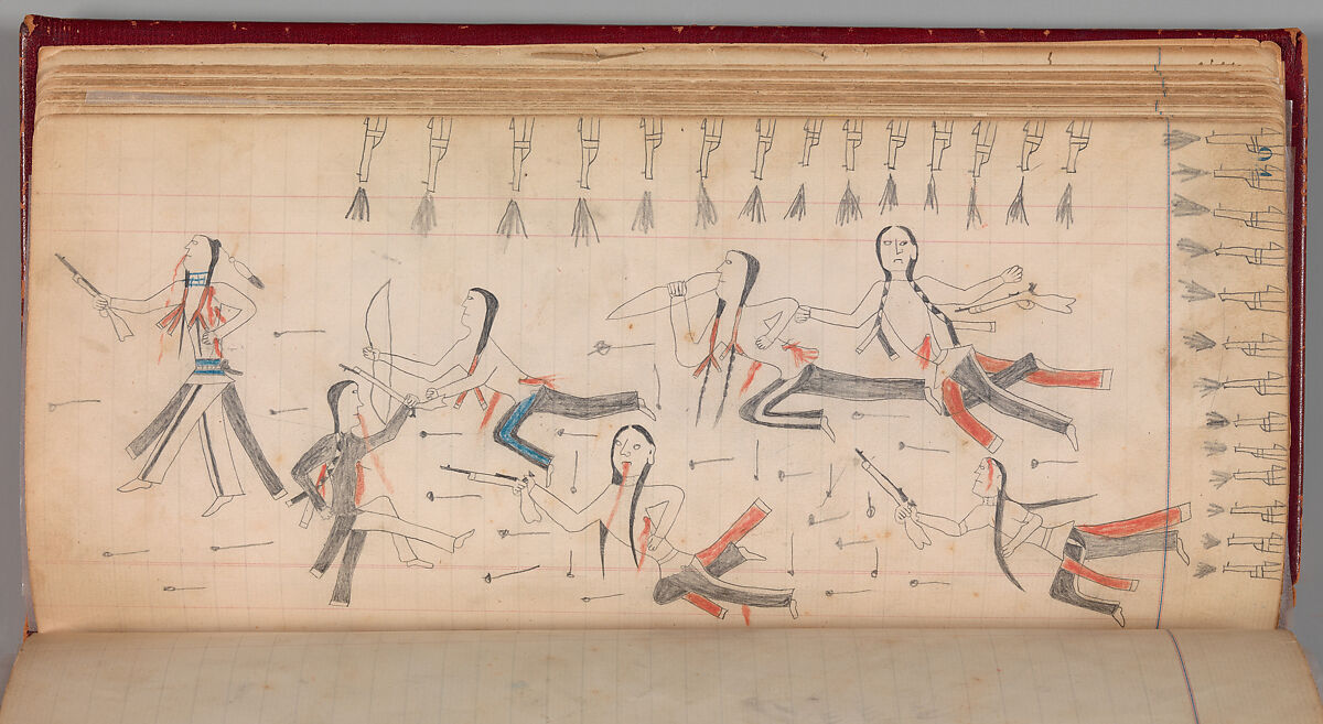 Maffet Ledger: Drawing, Graphite, watercolor, and crayon on paper, Southern and Northern Cheyenne 