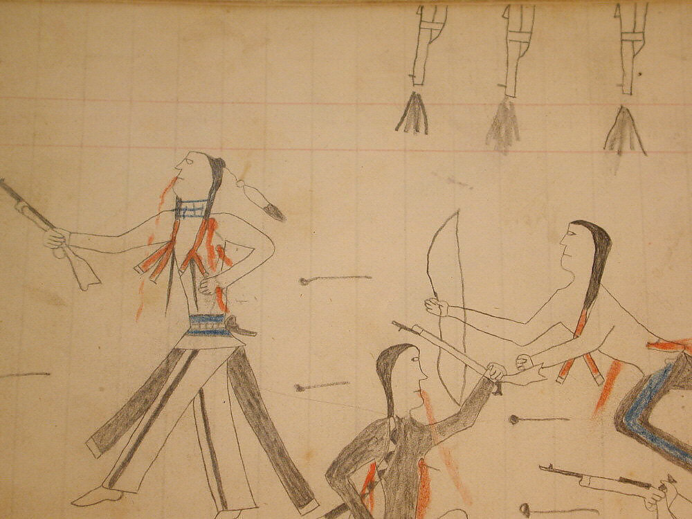 Maffet Ledger: Drawing, Graphite, watercolor, and crayon on paper, Southern and Northern Cheyenne