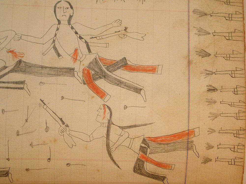 Maffet Ledger: Drawing, Graphite, watercolor, and crayon on paper, Southern and Northern Cheyenne