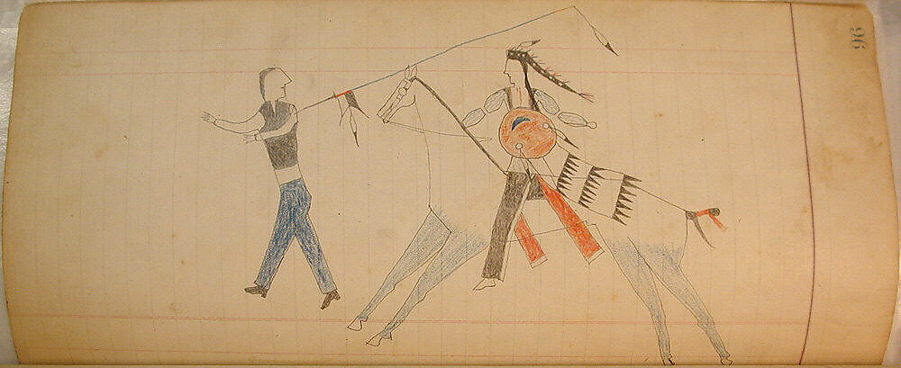 Maffet Ledger: Drawing, Graphite, watercolor, and crayon on paper, Southern and Northern Cheyenne 