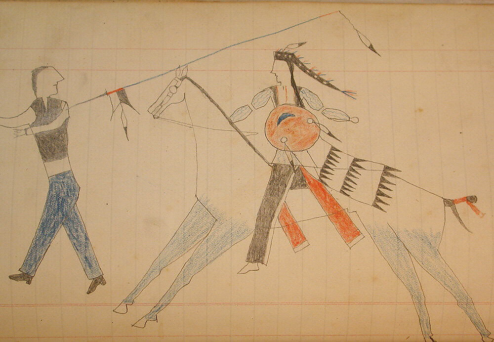 Maffet Ledger: Drawing, Graphite, watercolor, and crayon on paper, Southern and Northern Cheyenne