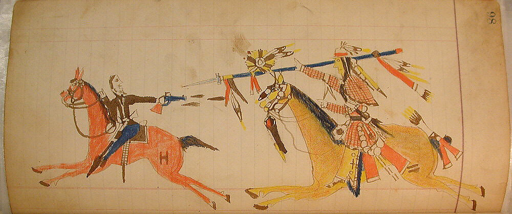 Maffet Ledger: Drawing, Graphite, watercolor, and crayon on paper, Southern and Northern Cheyenne 