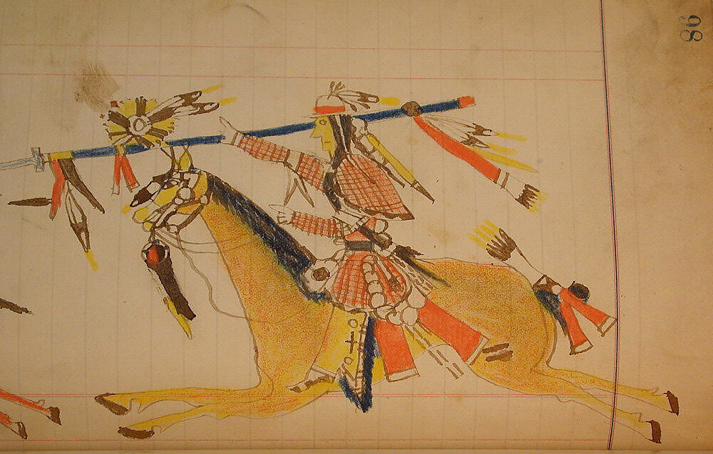 Maffet Ledger: Drawing, Graphite, watercolor, and crayon on paper, Southern and Northern Cheyenne
